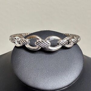 Napier Silver Tone Link Clamper Bracelet